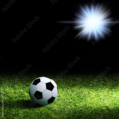Soccer ball on grass © Nokhoog