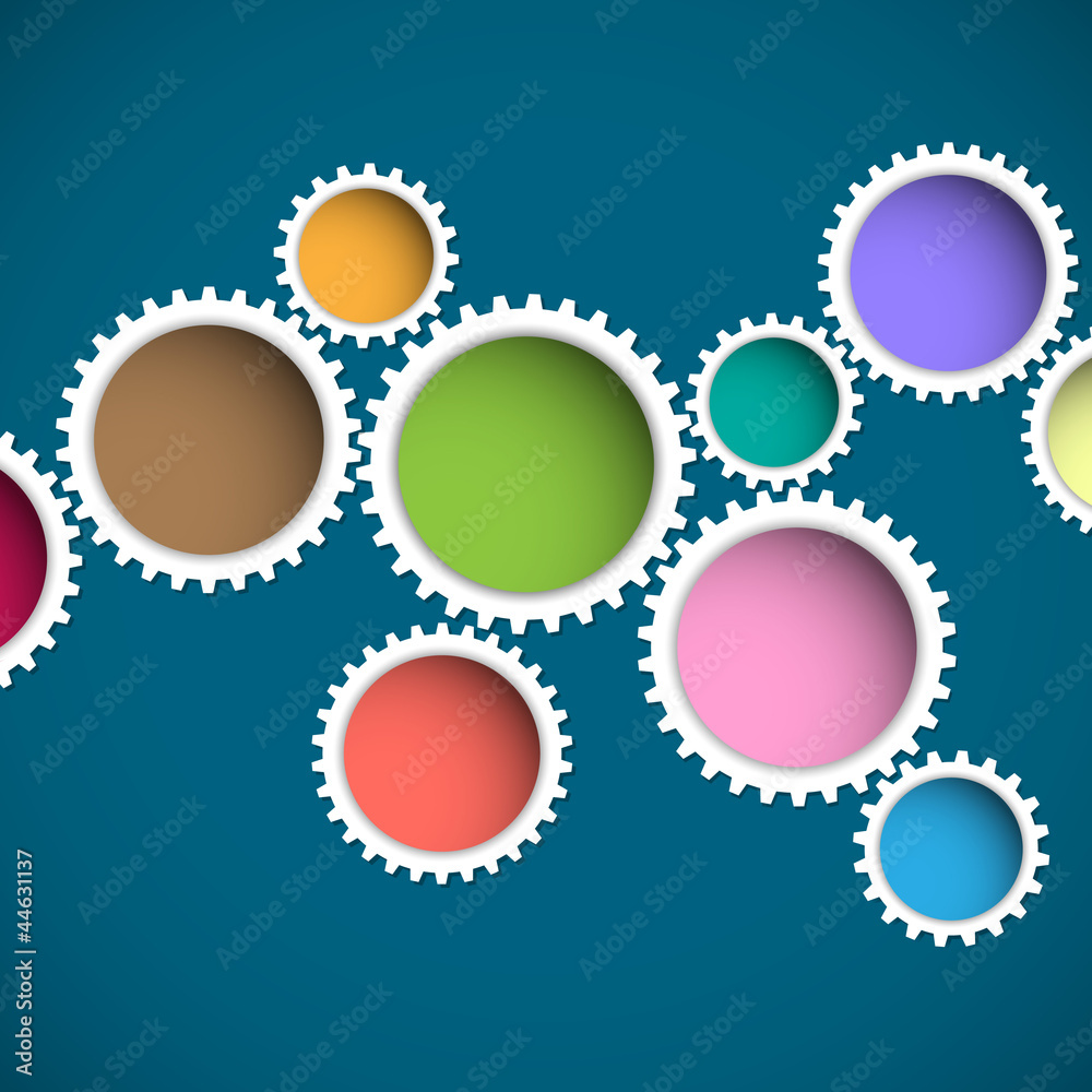 Colorful abstract gear wheels Colorful abstract gear wheels
