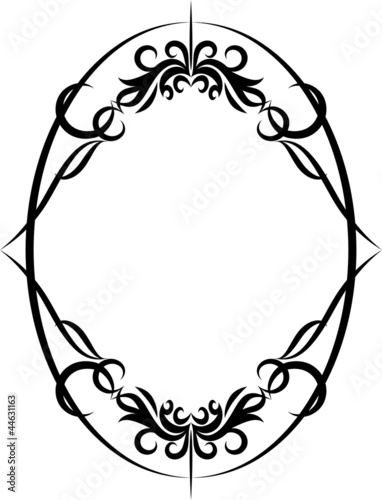 decorative oval frame