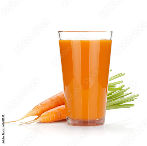 Fresh carrot juice photo