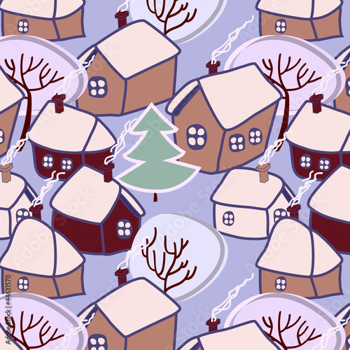 Christmas village seamless ...