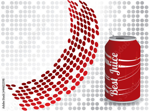 Cola drink with dotted background