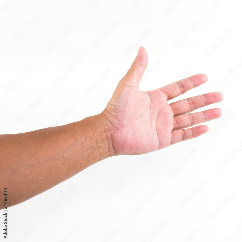 Man hand isolated on white background Man hand isolated on white background