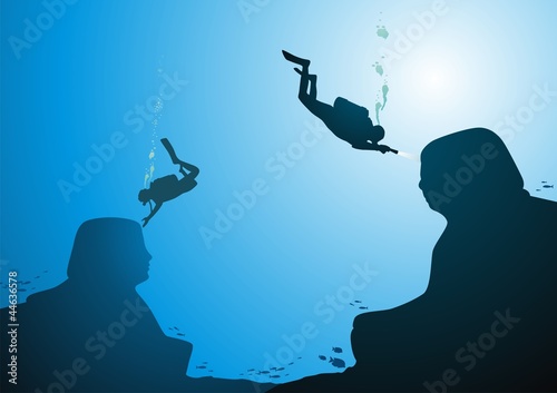 Sphinxes under water