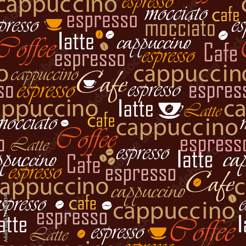 Coffee name seamless