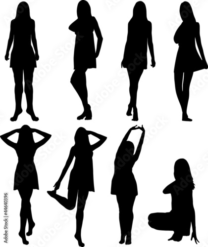 dress women silhouettes photo
