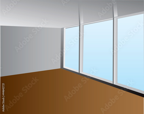 Interior with a large window
