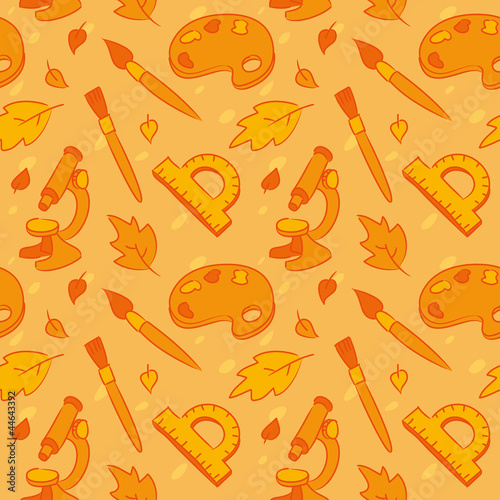 School seamless pattern, vector illustration