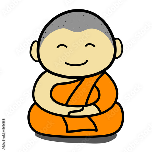 Buddhist Monk cartoon
