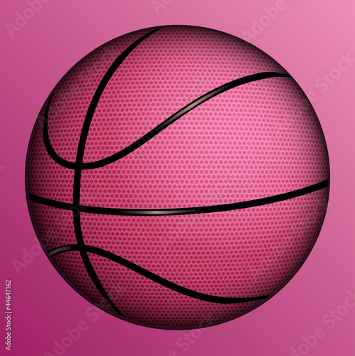 Vector illustration of realistic basketball ball.
