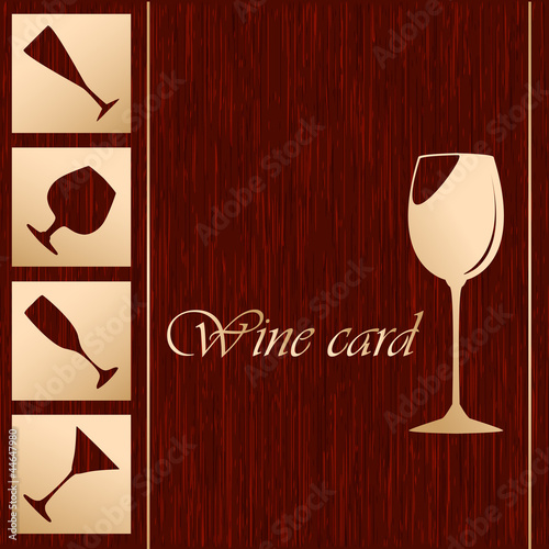 Template of alcohol card