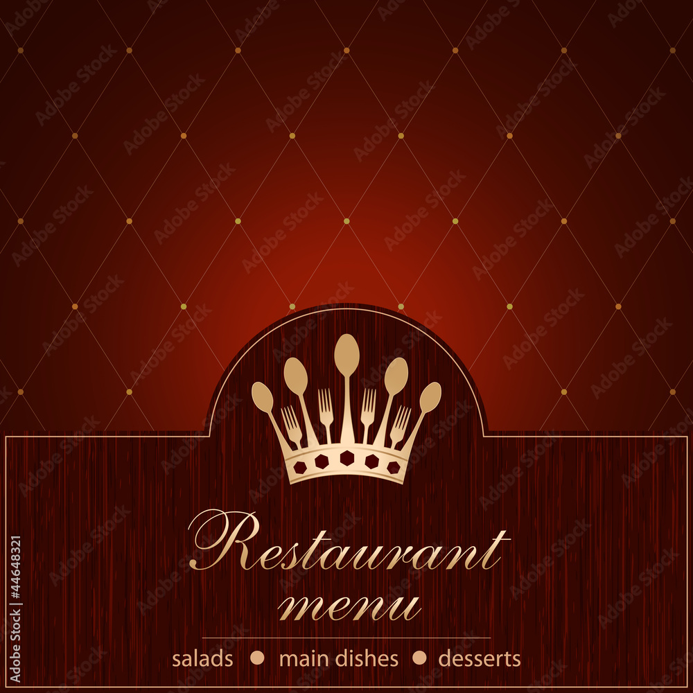 luxury template for a restaurant menu Stock Vector | Adobe Stock