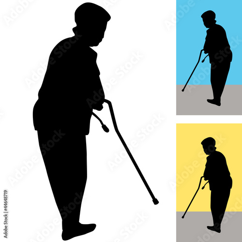 Senior Woman With Cane