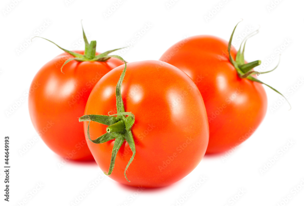 Three red tomato