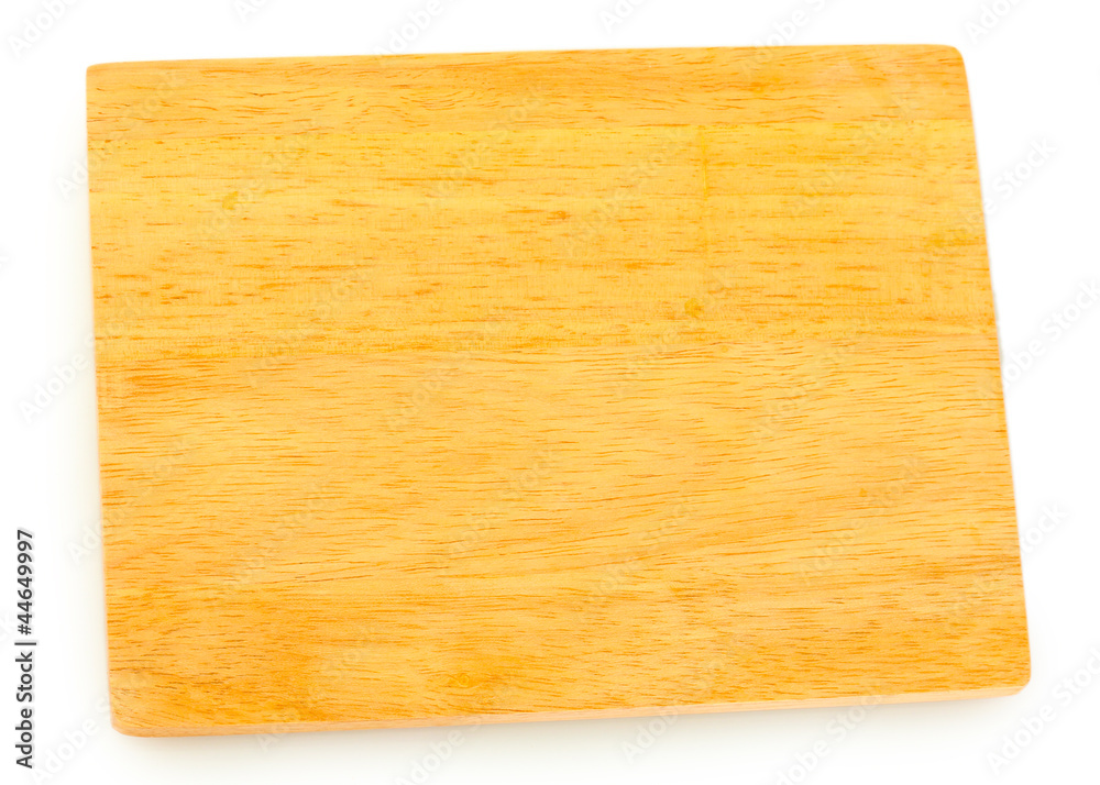 Cutting board isolated on white close-up Cutting board isolated on white close-up