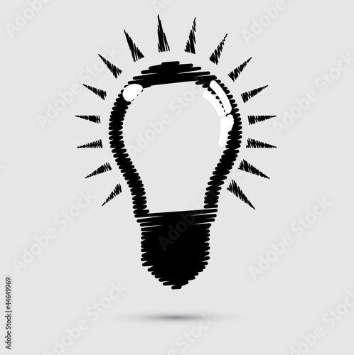 light bulb stylish graphic inspiration concept