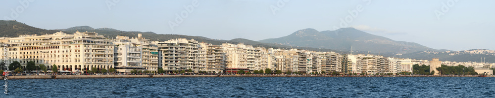 Thessaloniki-Greece. Aristotelous square to the White Tower