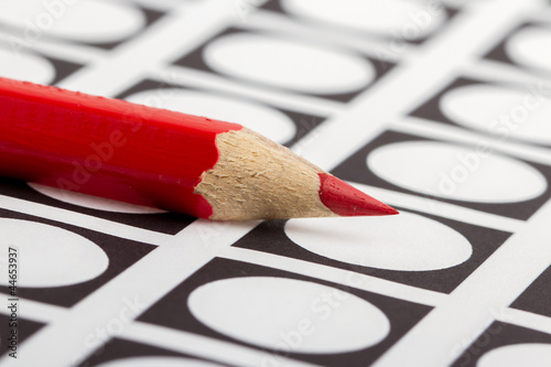 Red pencil used for voting
