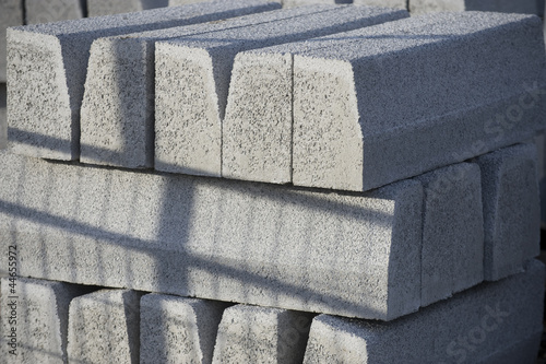 Grey concrete blocks photo