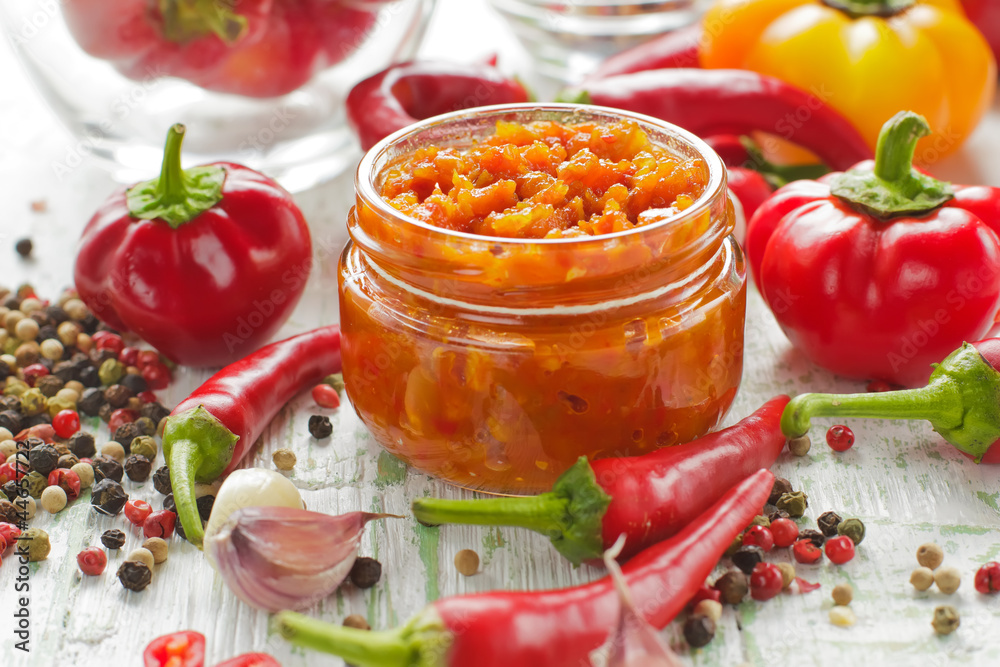 Homemade red hot chilli sauce Homemade red hot chilli sauce
