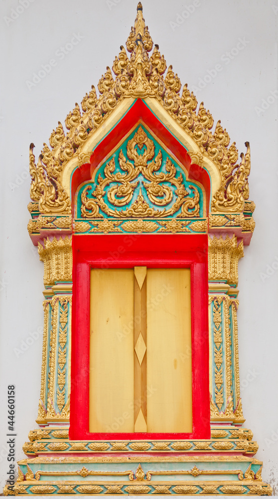 Traditional Thai style window temple