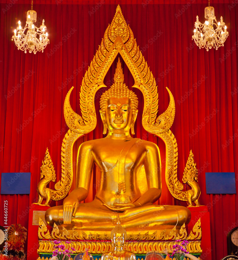 Golden buddha statue in a temple in Thailand Golden buddha statue in a temple in Thailand
