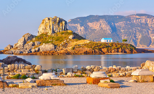 Little island Kastri near Kos, Greece photo