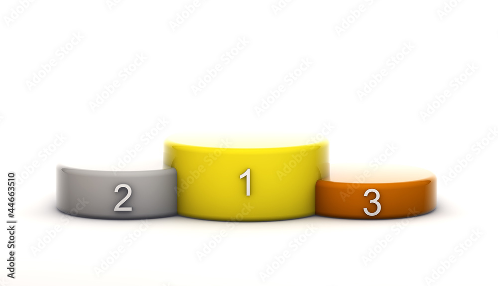 victory podium for the first, second and third place Stock Illustration ...