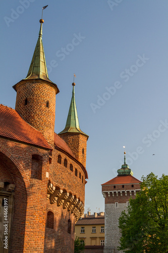 A gate to Krakow - the best preserved barbican in Europe, Poland