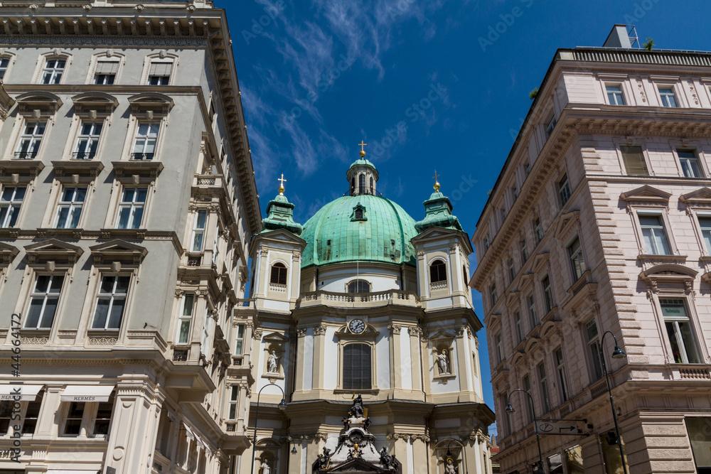 Vienna, Austria - famous Peterskirche (Saint Peter's Church).