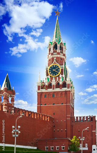 Billede på lærred The Saviour (Spasskaya) Tower of Moscow Kremlin, Russia.