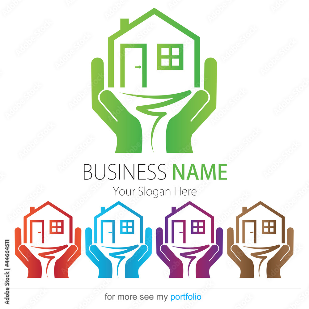 Company (Business) Logo Design, Vector, House, Tree