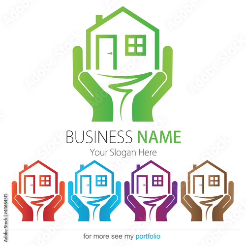 Obraz na płótnie Company (Business) Logo Design, Vector, House, Tree w salonie