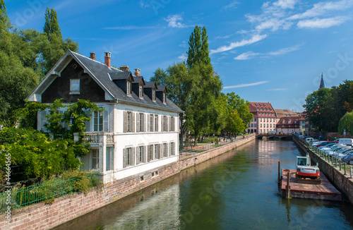 Canal in Petite France area, Strasbourg, France