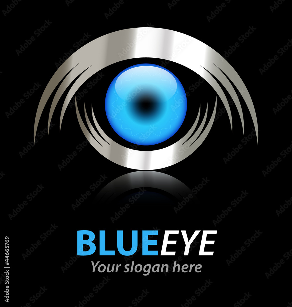 Blue eye vector logo