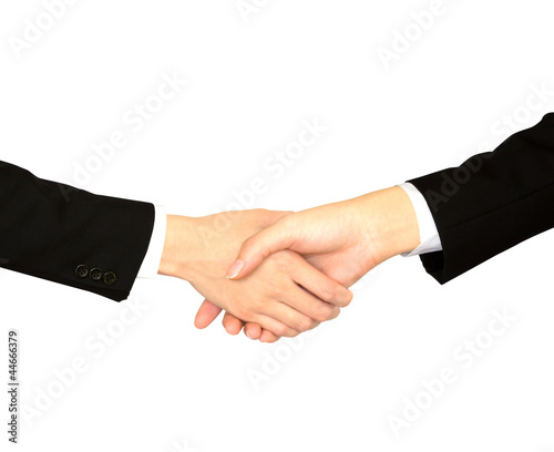 Two business male hands about to shake hands