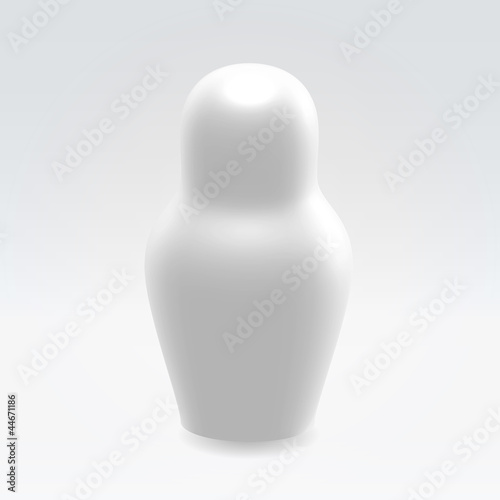 White abstract nested doll