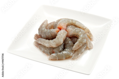 Peeled prawn dish