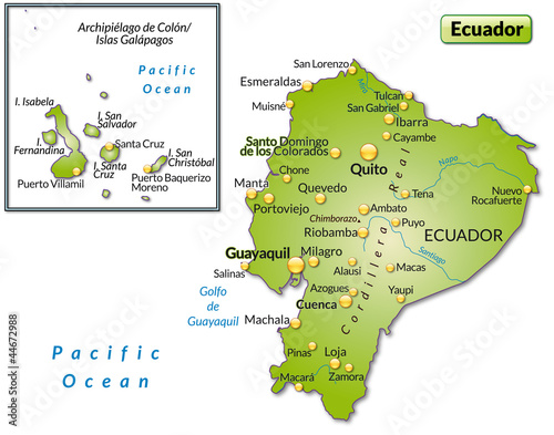 Inselkarte von Ecuador