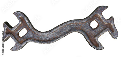 Vintage multi spanner. Clipping path included.