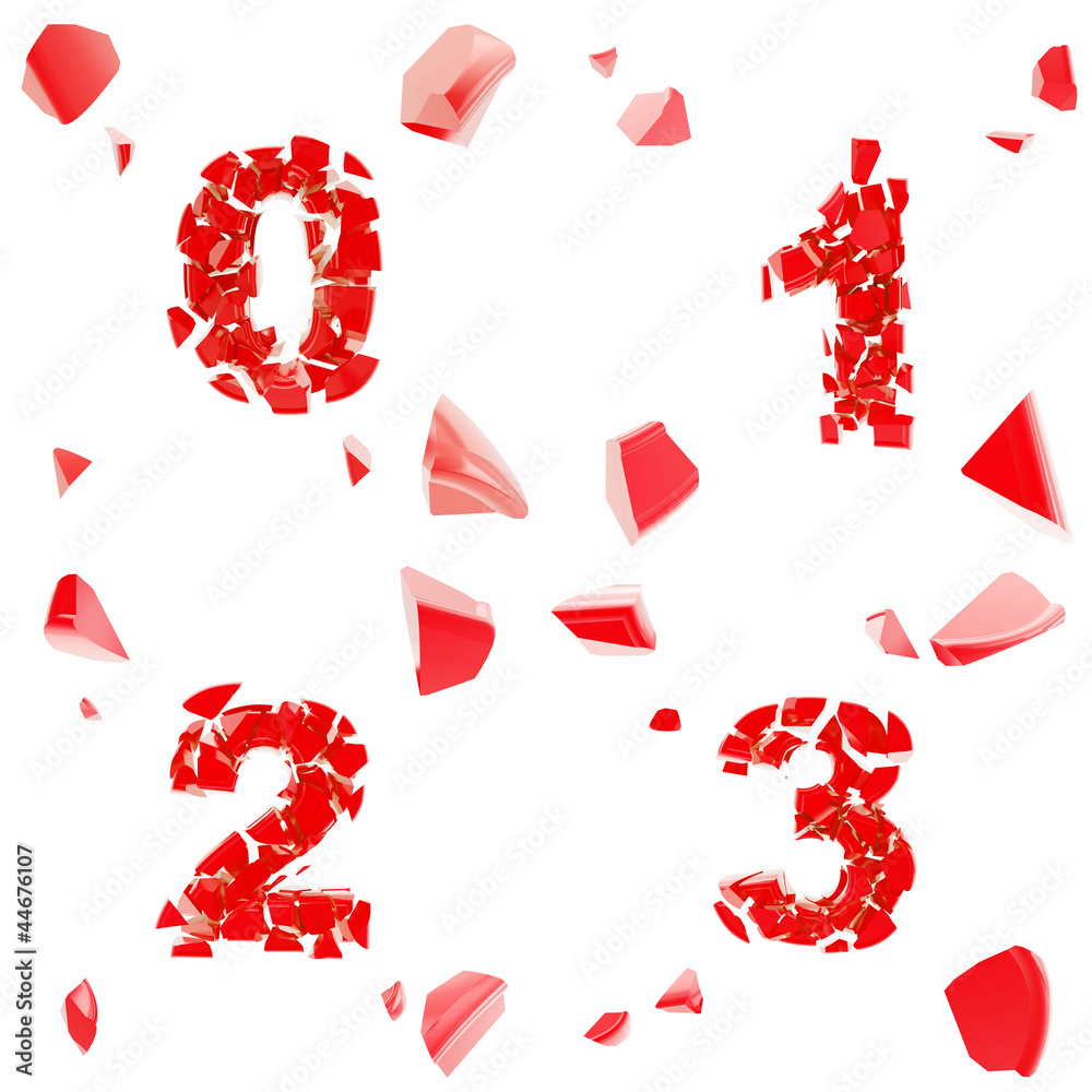 Abc alphabet symbol broken into tiny glossy pieces Abc alphabet symbol broken into tiny glossy pieces