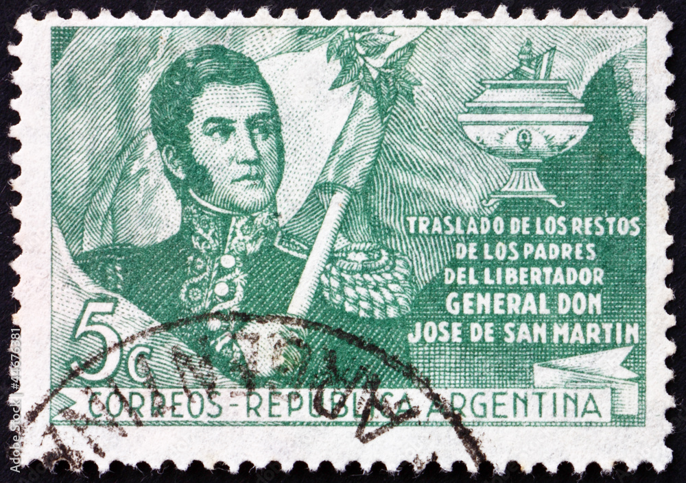 Postage stamp Argentina 1949 Jose de San Martin, General