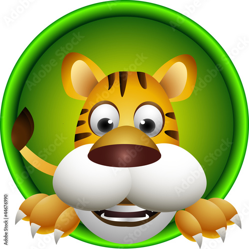 Fototapeta Naklejka Na Ścianę i Meble -  cute tiger head cartoon