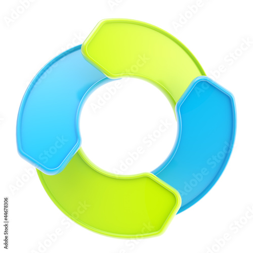 Arrow shape tags forming ci...