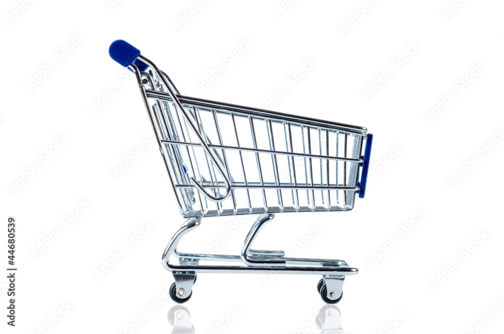 shopping cart isolated on white