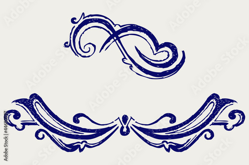Calligraphic design element and page decoration