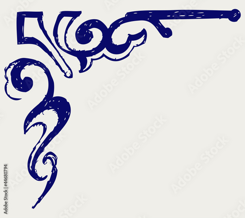 Calligraphic design element and page decoration