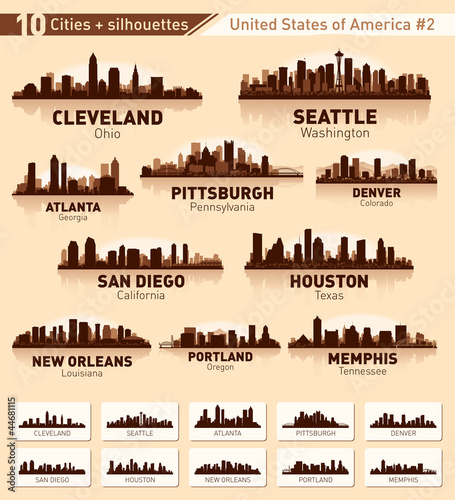 Skyline city set. 10 cities of USA #2
