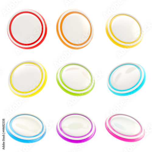 Glossy rainbow colored plas...
