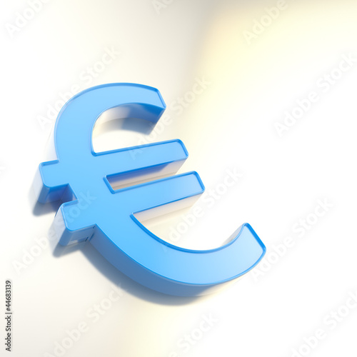 Blue euro symbol on chrome ...